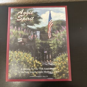 Vintage Texas A&M Aggie Spirit Cookbook Binder  Mothers Club 2002 Made In USA